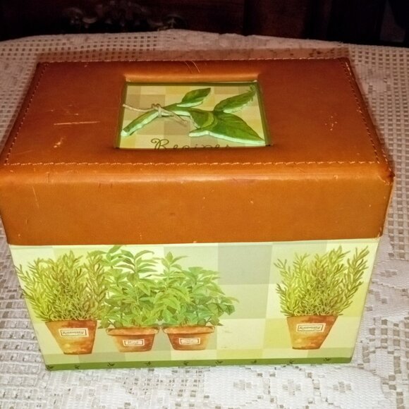 C. R. GIBSON GREEN COLORFUL RECIPE BOX - Picture 4 of 7